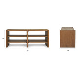 ARTICLE - Torme 57" Bookcase, Short - Smoked Oak