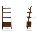 ARTICLE - Harles 29.5 Shelving Unit with Storage - Walnut