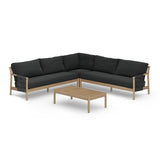 ARTICLE - Rosa 110" Outdoor Sectional Set - Dravite Black