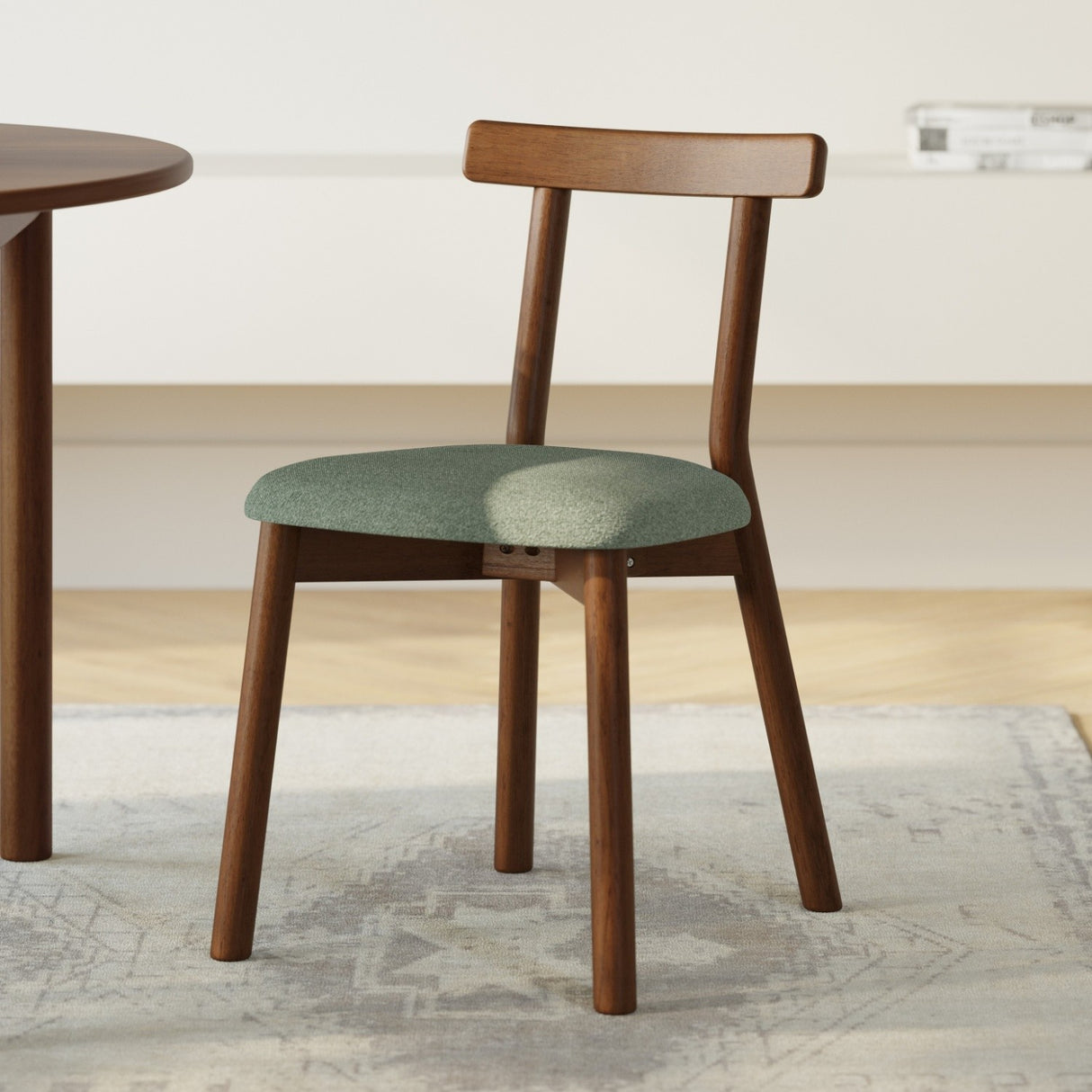 ARTICLE - Ulka Dining Chair - Walnut and Ratine Green