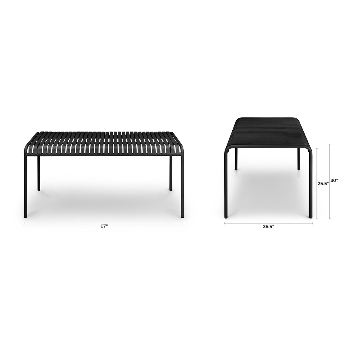 ARTICLE - Sarek 67"  Outdoor Dining Table - Black