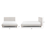 ARTICLE - Sven California King Tufted Bed - Birch Ivory