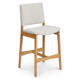ARTICLE - Nosh Counter Stool - Oak and Ratine Ivory