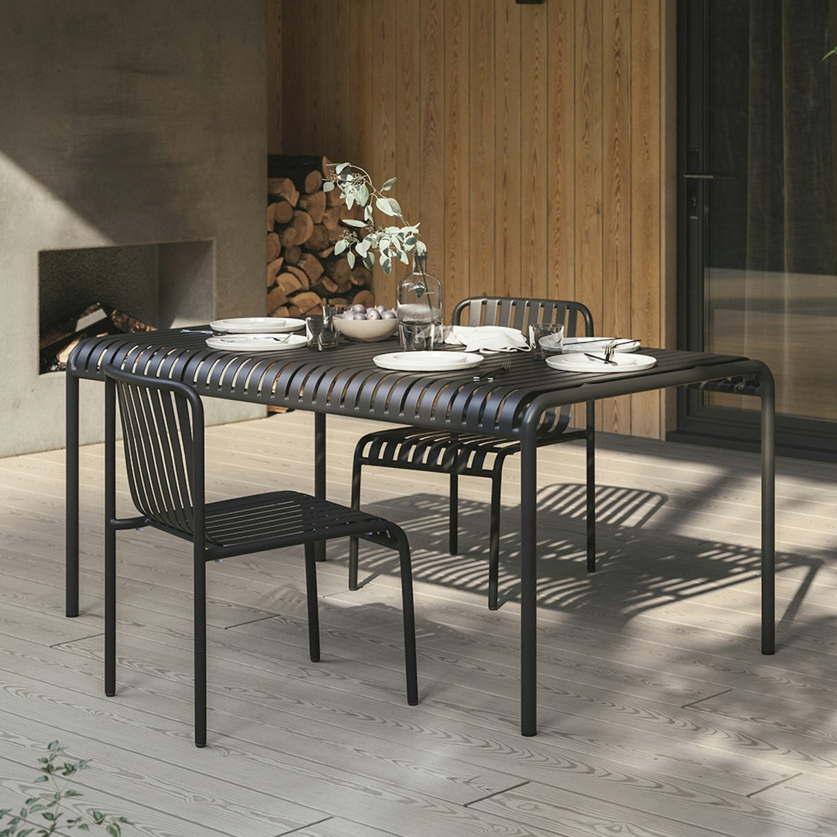 ARTICLE - Sarek 67"  Outdoor Dining Table - Black