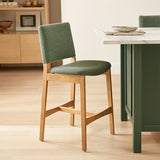 ARTICLE - Nosh Counter Stool - Oak and Ratine Green