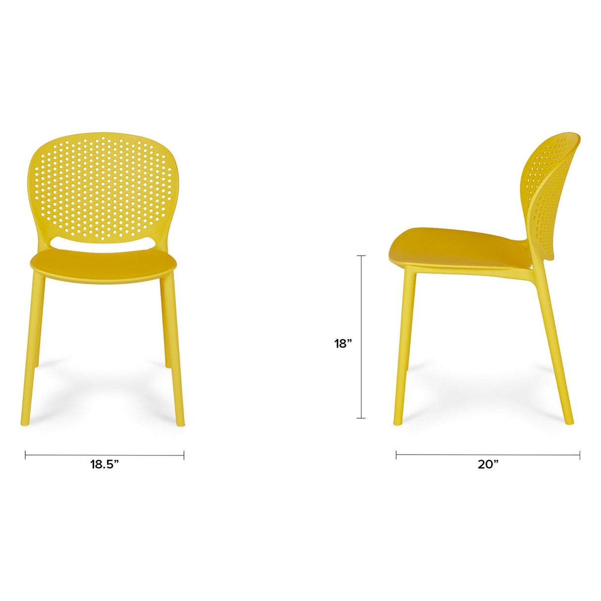 ARTICLE -Dot Outdoor Stackable Dining Chair - Sun Yellow