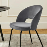 ARTICLE - Kapp Velvet Dining Chair - Plush Pacific Charcoal