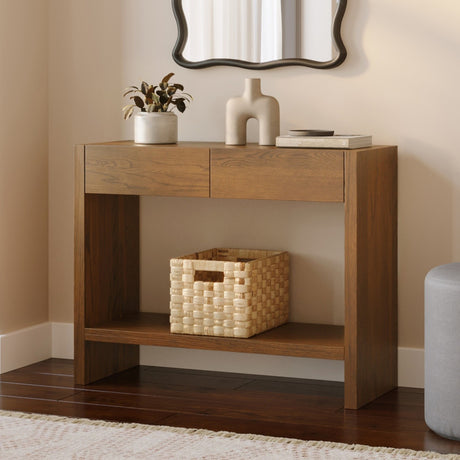 ARTICLE - Leif 37" Storage Console - Smoked Oak