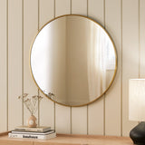 ARTICLE - Mansfield Small Round Wall Mirror - Brass