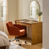 Bea Velvet Office Chair - Hale Rust