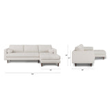 ARTICLE - Sven 100" Tufted Right Sectional - Biscuit Cream