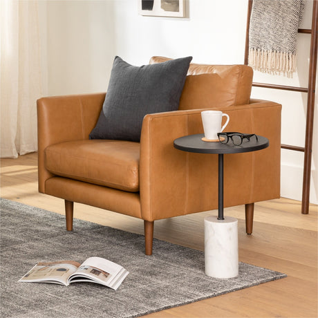 ARTICLE - Burrard 32" Leather Lounge Chair - Bella Caramel