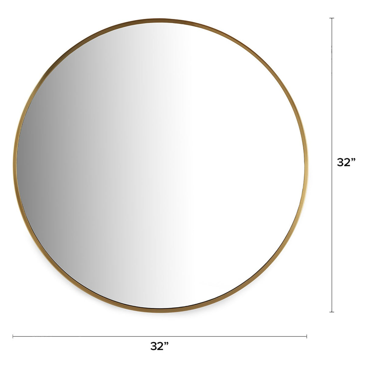 ARTICLE - Mansfield Small Round Wall Mirror - Brass
