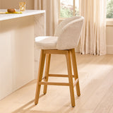 ARTICLE - Alta Swivel Counter Stool - Oak and Camellia Ivory