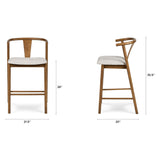 ARTICLE - Fonra Counter Stool - Smoked Oak and Santolina Gray