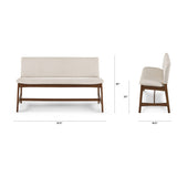 ARTICLE - Nosh 51.5" Bench - Walnut and Chalk Gray