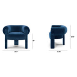 ARTICLE - Everse 33.5" Velvet Lounge Chair - Melange Twilight