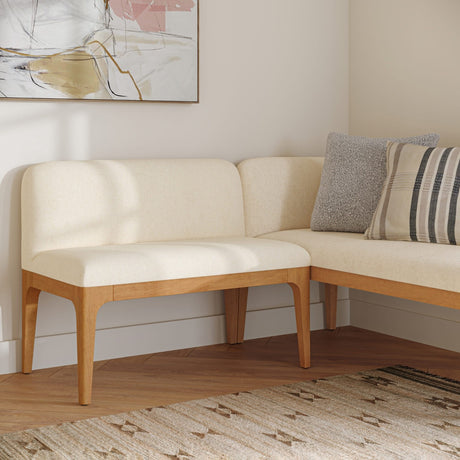 ARTICLE - Rosin 34" Armless Banquette - Natural Oak and Sand Ivory