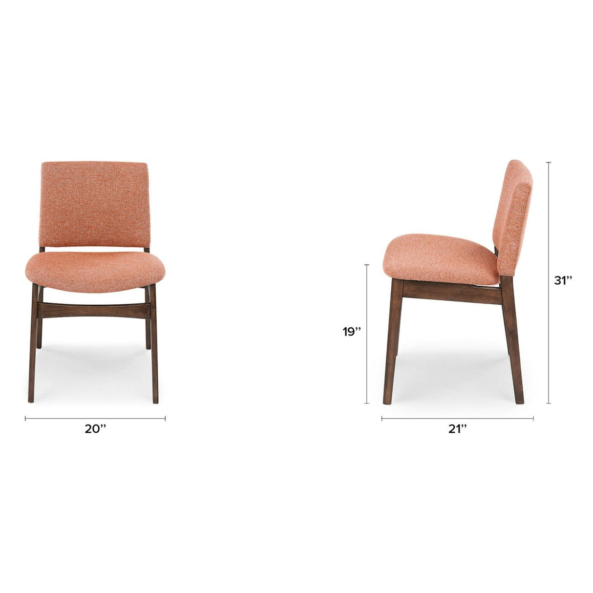 ARTICLE - Nosh Dining Chair - Walnut and Rosehip Orange