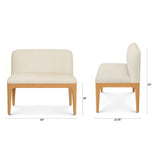 ARTICLE - Rosin 34" Armless Banquette - Natural Oak and Sand Ivory