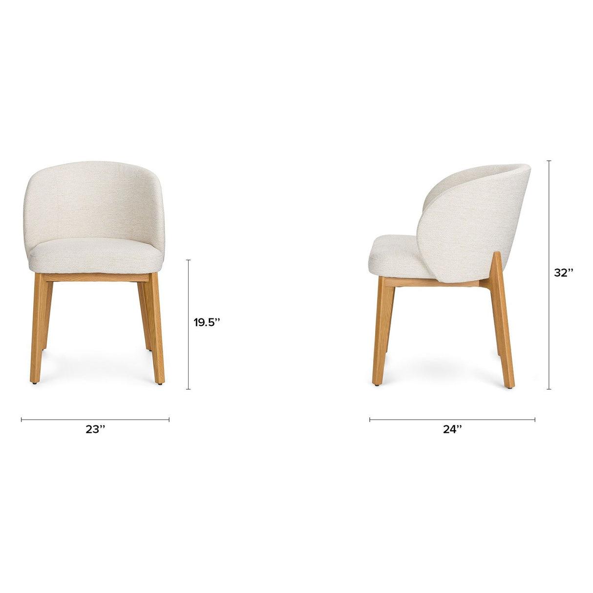 ARTICLE - Alta Dining Armchair - Oak and Camellia Ivory