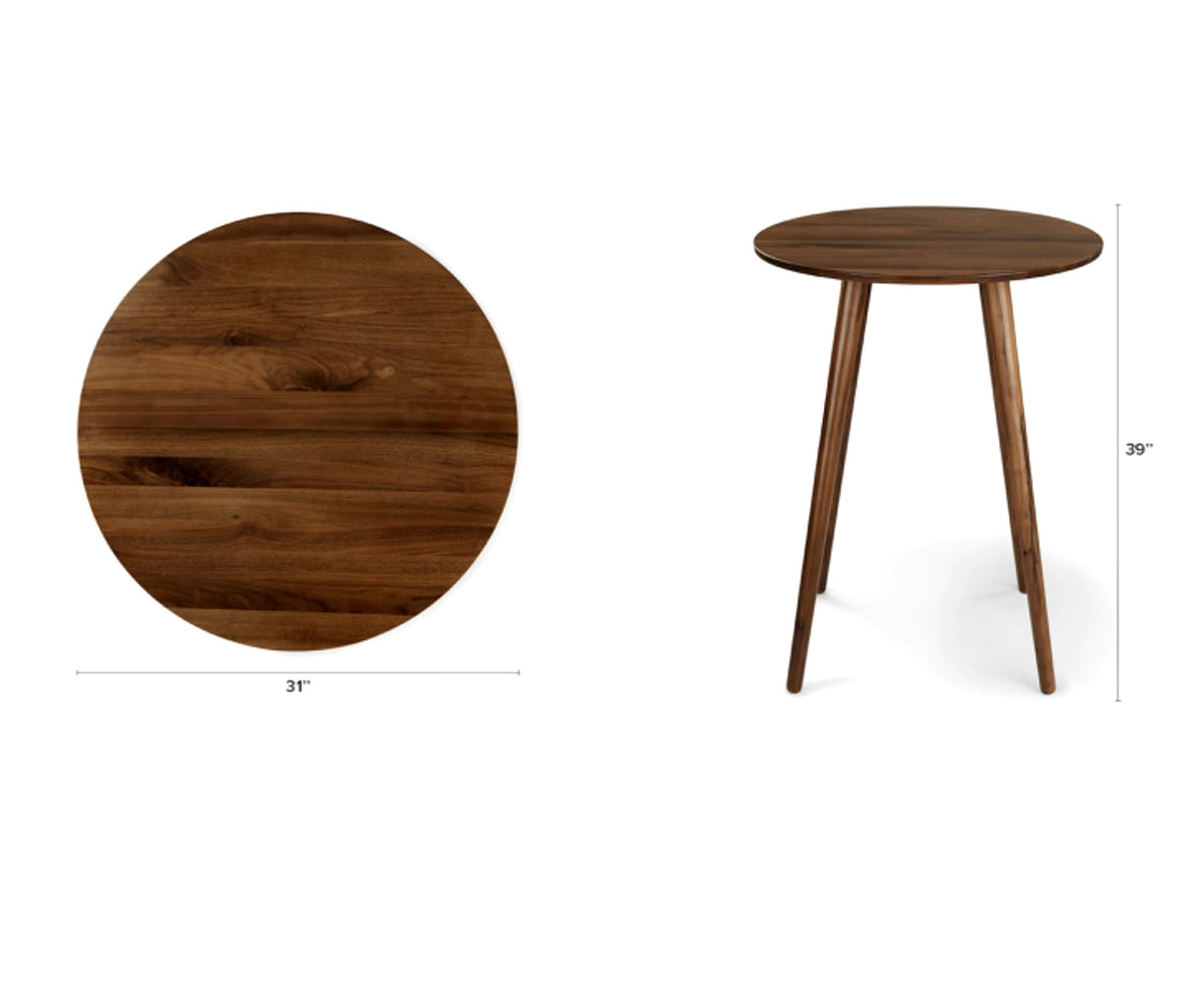 ARTICLE - Seno Round Bar table (Walnut)