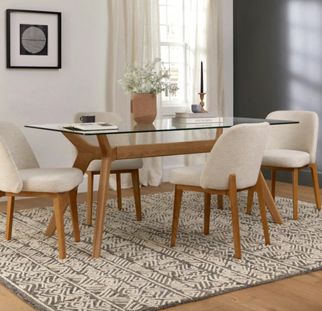ARTICLE - Emmer Glass Dining Table (Oak)