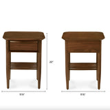 ARTICLE - Lenia Side Table w/ Storage (Walnut)