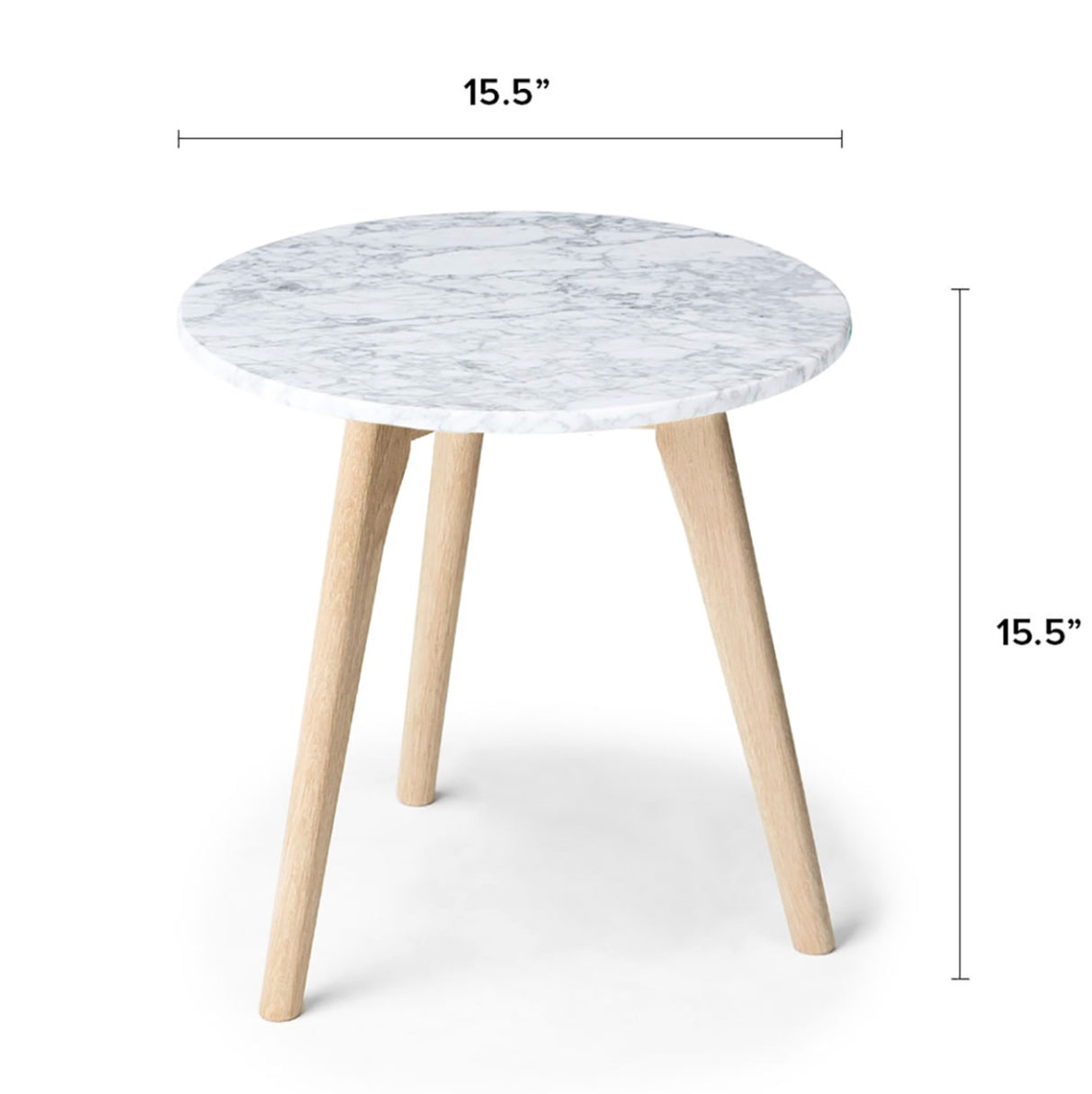 Mara Marble Side Table (Oak)