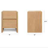 ARTICLE - Leif 2-Drawer Nightstands (White Oak)