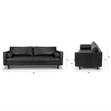 ARTICLE - Sven Leather Tufted Sofa (Oxford Black)