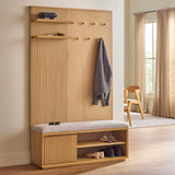 ARTICLE - Kouva Bench and Wall Panel (Natural Oak/Santolina Gray)