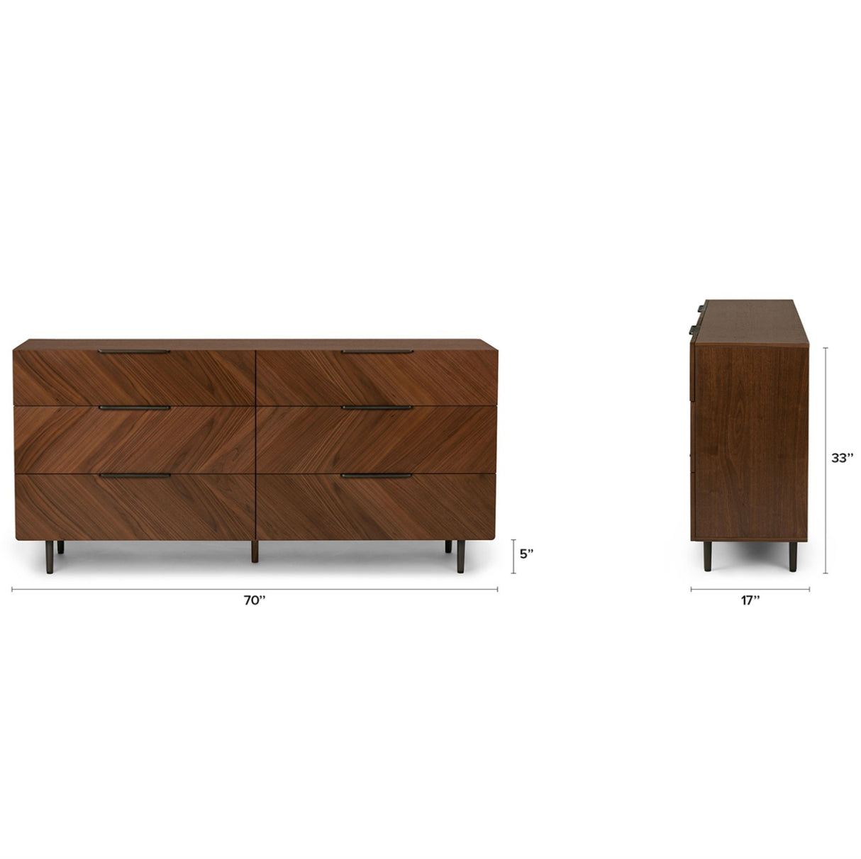 ARTICLE - Nera 6-Drawer Dresser (Walnut)