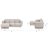ARTICLE - Timber Left Sectional (Rain Cloud Gray)
