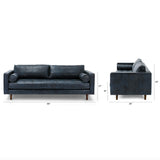 ARTICLE - Sven Leather Tufted Sofa (Oxford Blue)