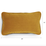 ARTICLE - Lucca Velvet Throw Pillow (Yarrow Gold)