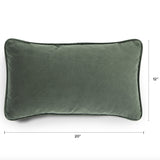 ARTICLE - Lucca Velvet Throw Pillow (Pacific Green)