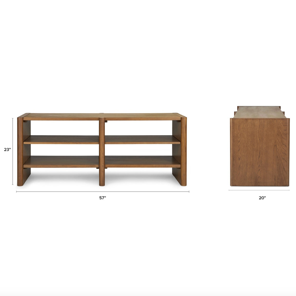 ARTICLE - Torme Short Bookcase (Smoked Oak)