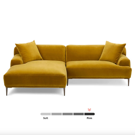 ARTICLE - Abisko Velvet Left Sectional (Yarrow Gold)