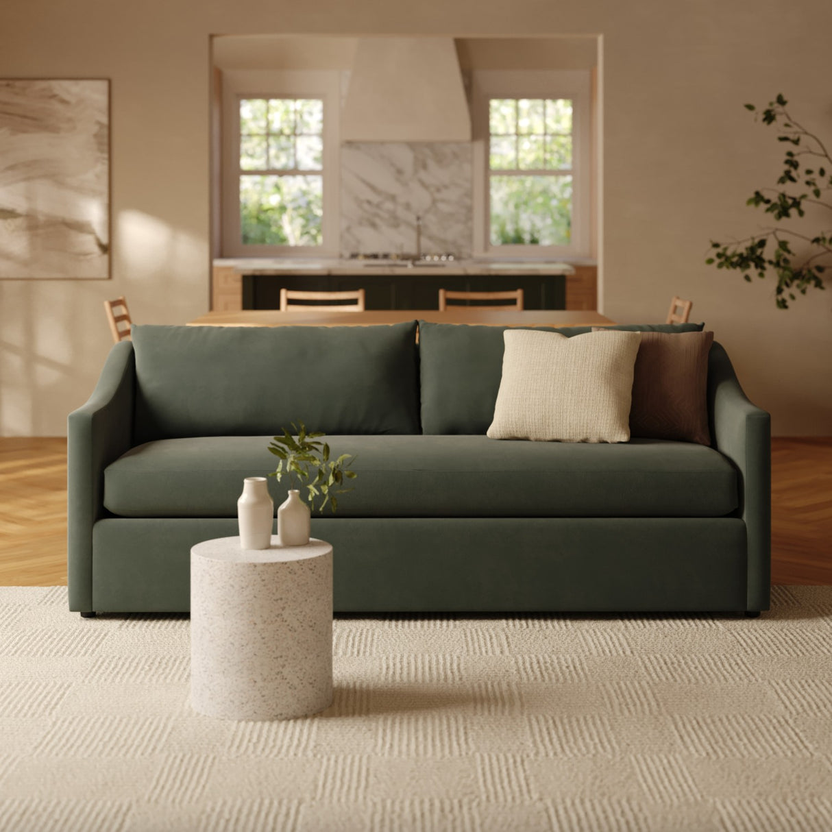 ARTICLE - Landry Velvet Sofa Bed (Hale Fir Green)