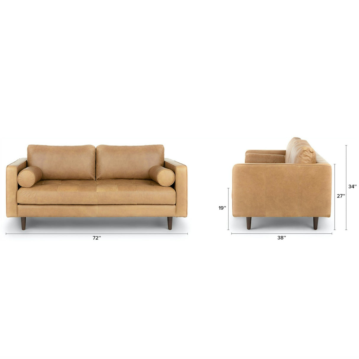 ARTICLE - Sven Tufted Loveseat (Charme Tan Leather)