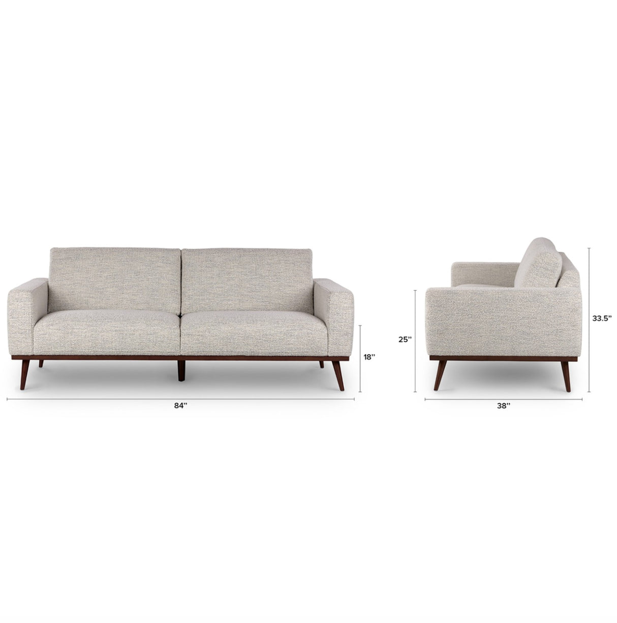 ARTICLE - Rhett Sofa (Pepper Ivory)