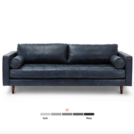 ARTICLE - Sven Leather Tufted Sofa (Oxford Blue)