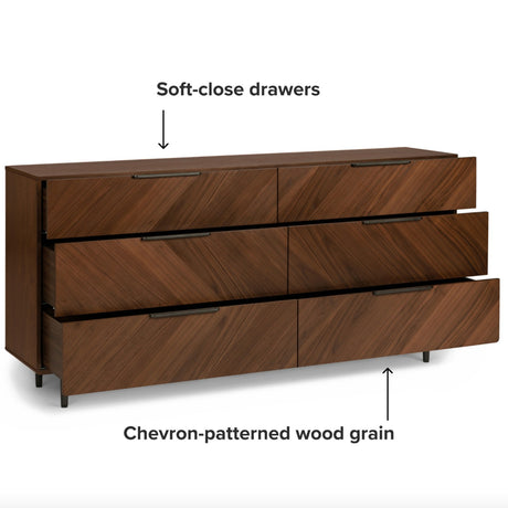 ARTICLE - Nera 6-Drawer Dresser (Walnut)