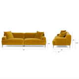 ARTICLE - Abisko Velvet Sofa (Yarrow Gold)