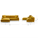 ARTICLE - Abisko Velvet Left Sectional (Yarrow Gold)