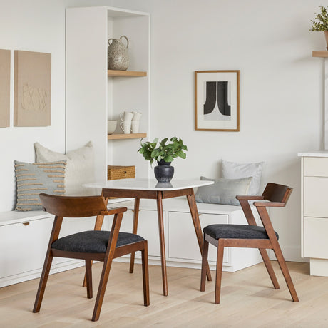 ARTICLE - Vena Cafe Table (Marble/Walnut)