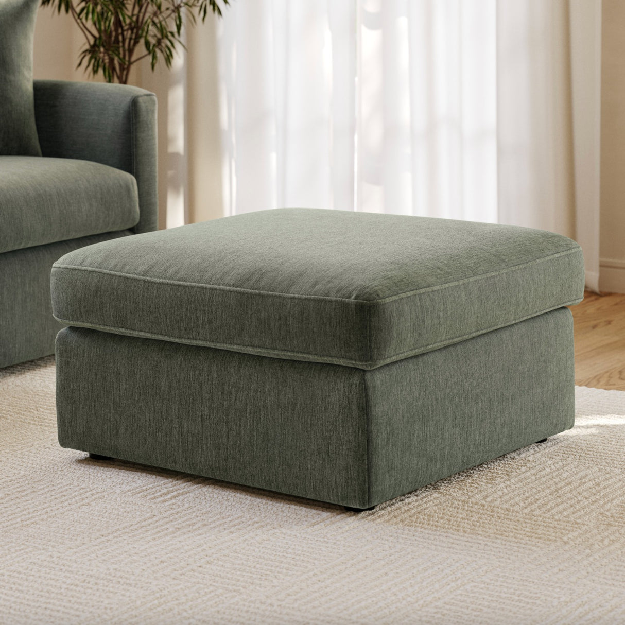 ARTICLE - Lenae Corner Sectional w/ Ottoman (Eleos Green)