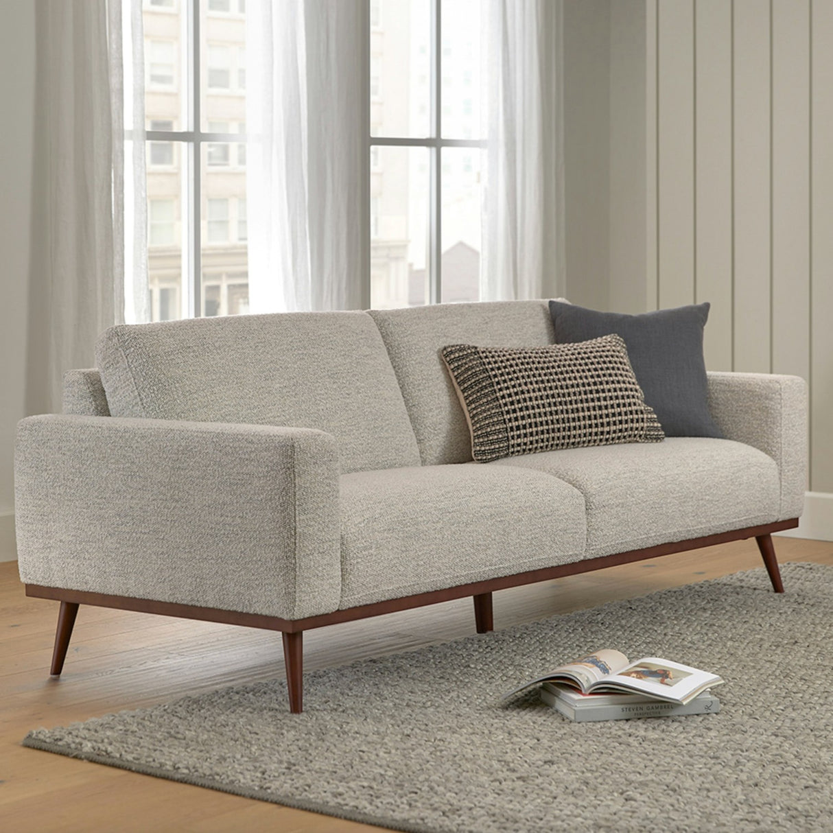 ARTICLE - Rhett Sofa (Pepper Ivory)