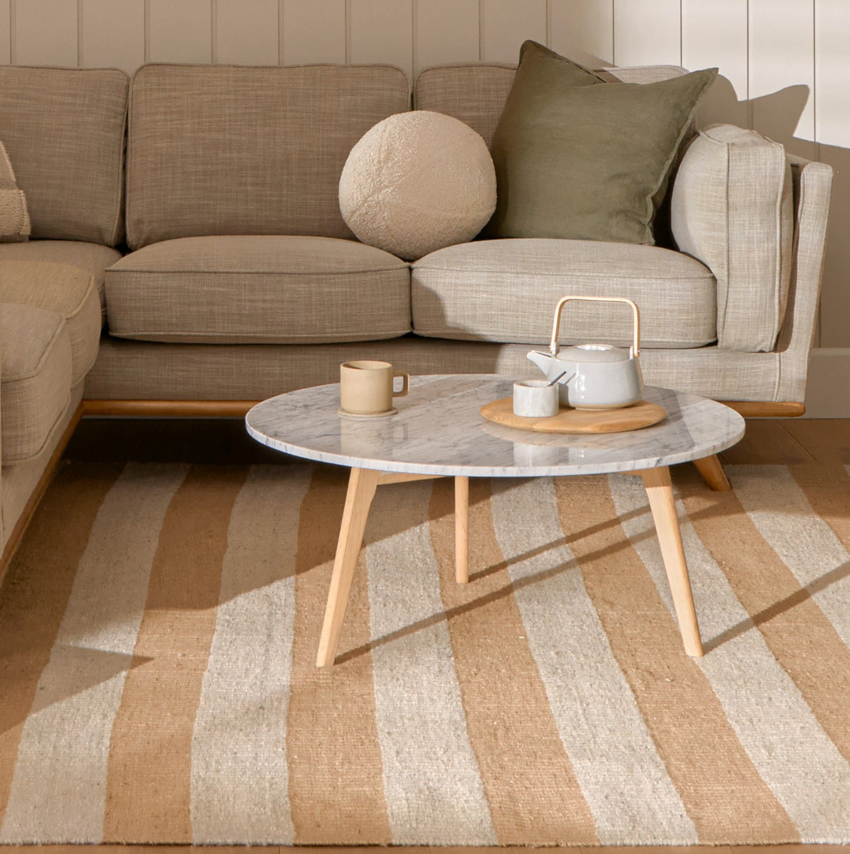 ARTICLE - Mara Marble Coffee Table (Oak)